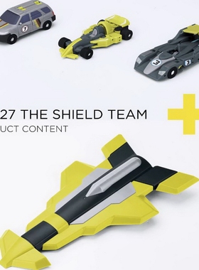 变形玩具 FansHobby FH MB-27 MB27 天雷盾 小队 赛车套装