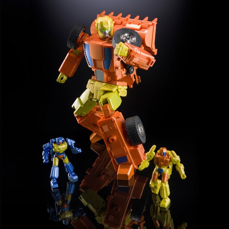 X社力神大铲车橙色MX41S变形玩具