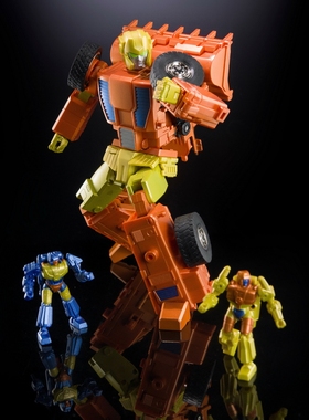 变形玩具 X-Transbots MX-41S X社 力神 组合体 大铲车 橙色