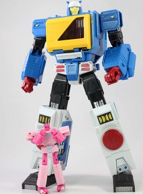 变形玩具 K记 KFC P-4B 双履带 蓝色 录音机 带四个磁带 MP比例