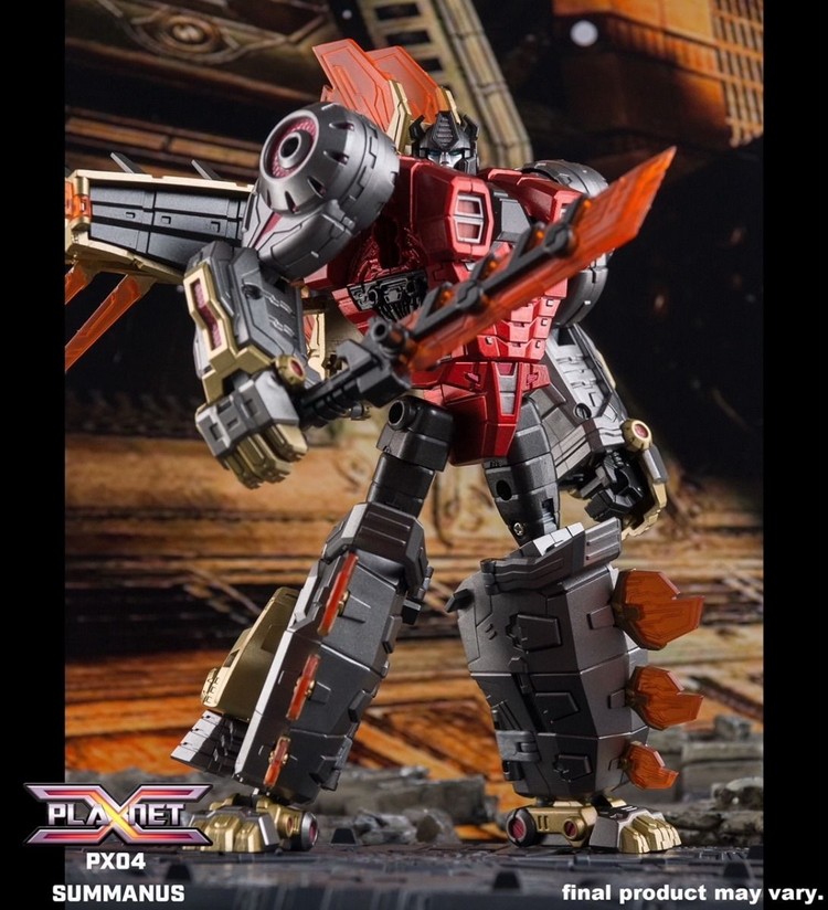 PX04机器恐龙嚎叫金属色变形玩具