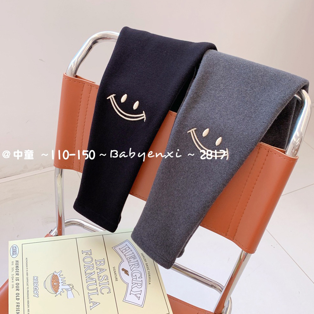 恩希宝宝打底裤冬款一体绒女童九分裤子小童复合绵羊绒保暖裤