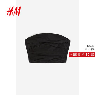 褶裥抹胸上衣1205620 女装 HM2025冬季 新款