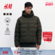 标准版 HM男装 棉服冬季 型绗缝梭织防风疏水棉服1274642