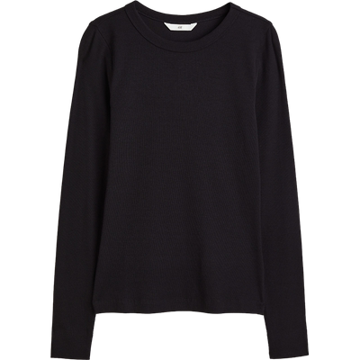 H&M简约修身百搭莫代尔长袖T恤