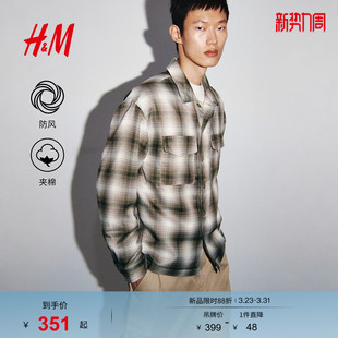 衬衫 夹薄棉外套式 1317750 男装 HM春季