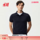 提花针织合身通勤职业短袖 HM男装 新款 2026春季 上衣1313926 Polo衫