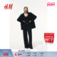 裤 HM女装 1270319 气质休闲直筒通勤时尚 宽松正装 西裤 冬季