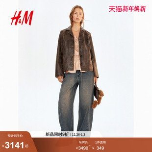 皮夹克1304165 女装 HM2025秋季 新款