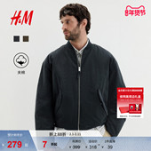 立领宽松版 HM男装 夹克冬季 型尼龙飞行员夹克1295811
