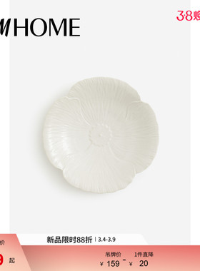 HM HOME春季厨房主餐盘家居用品餐具半瓷餐盘1209203