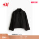 休闲简约宽松毛毡有领外套1228436 时尚 HM女装 短外套25春季