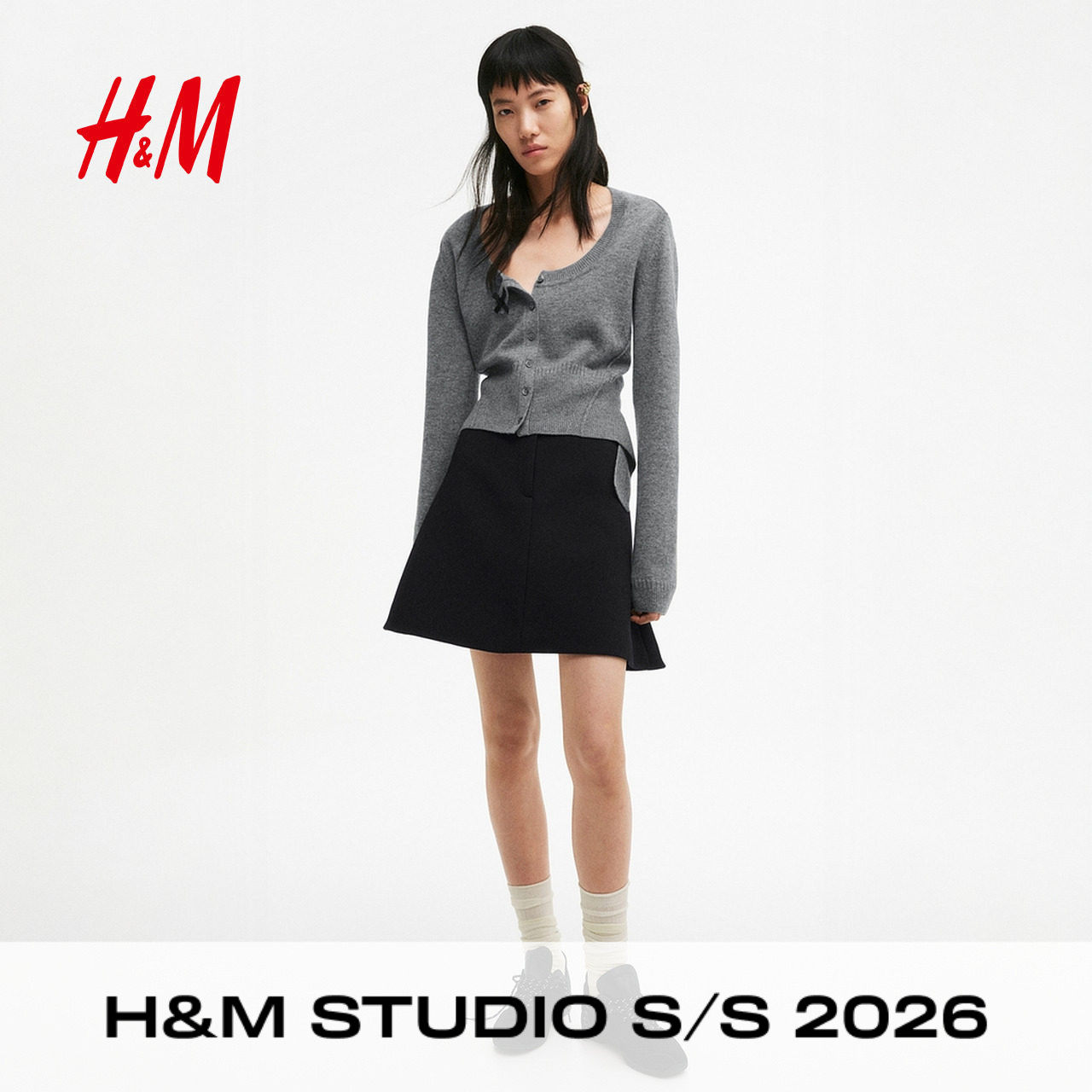 H&MStudio S/S 2026女装毛针织衫春季新款气质羊毛
