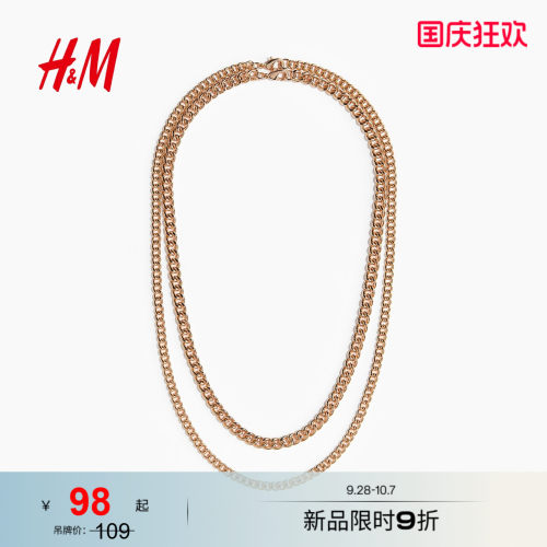 金属索链式项链，配龙虾扣，适合多种风格