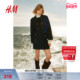 时尚 HM女装 半身裙春季 休闲通勤高腰潮流A字短裙1265873