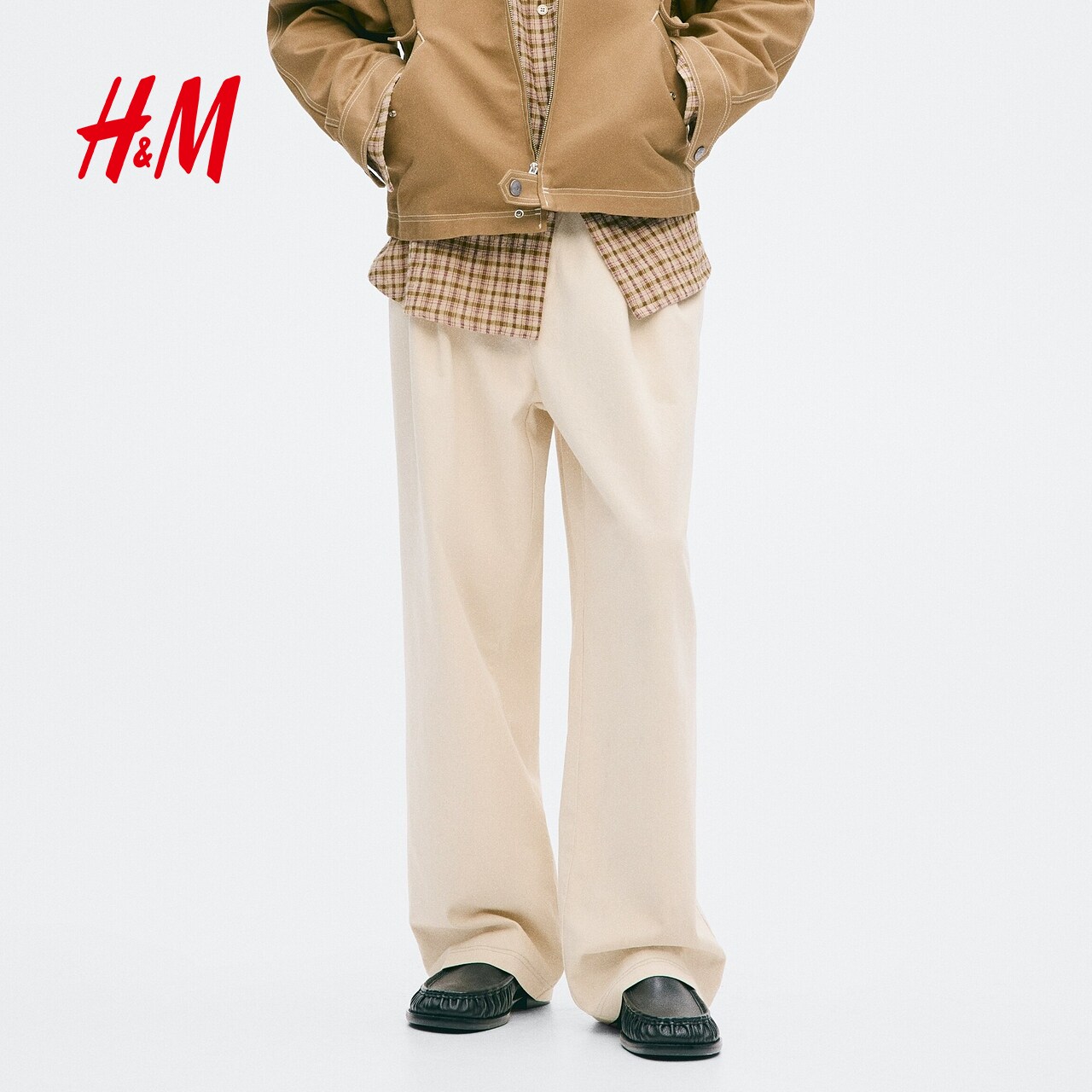 【Atelier】HM男装牛仔裤2026秋季新款宽松版牛仔长裤裤子1348762