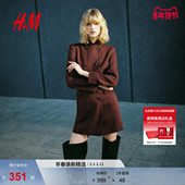 HM2026春季 连衣裙1323297 双排扣西装 新款 女装