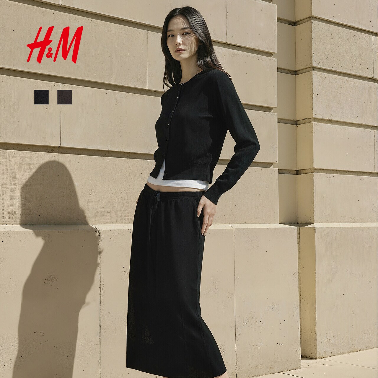 HM女装毛针织衫气质内搭外穿开衫高智感针织衫1000060图片