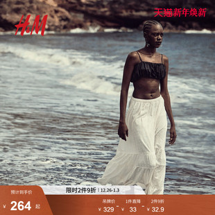 时尚 女装 休闲半身裙1283063 新款 HM2025年冬季