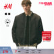 立领宽松版 HM男装 夹克冬季 型尼龙飞行员夹克1295578