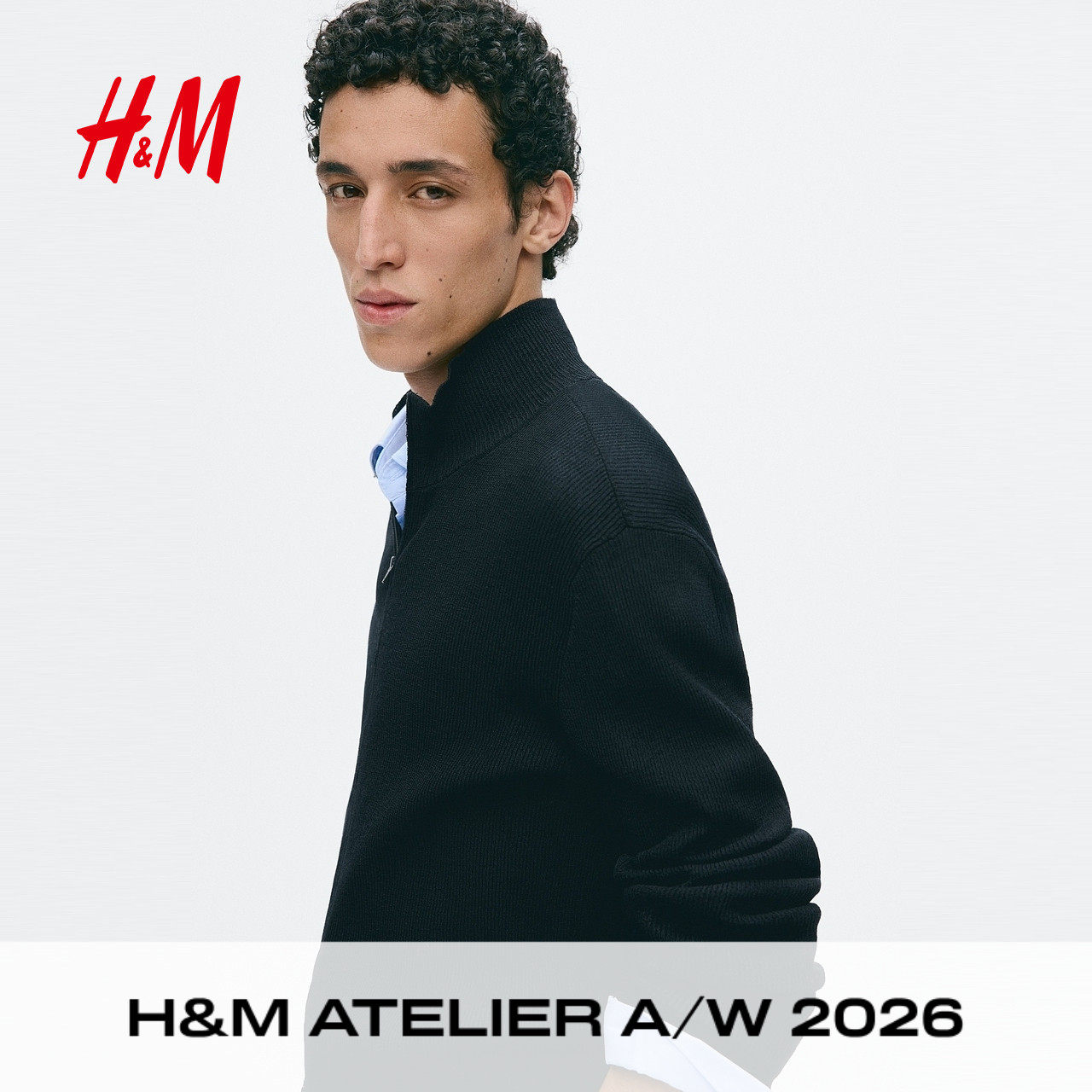【Atelier】HM男装针织衫2026秋季新款修身版拉链开衫上衣1354902