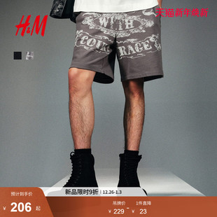 新款 2025冬季 水洗做旧时尚 宽松版 1271807 HM男装 型运动短裤 休闲裤