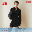 褶边灯笼袖 HM女装 气质时尚 新款 宫廷连衣裙1329230 连衣裙2026春季