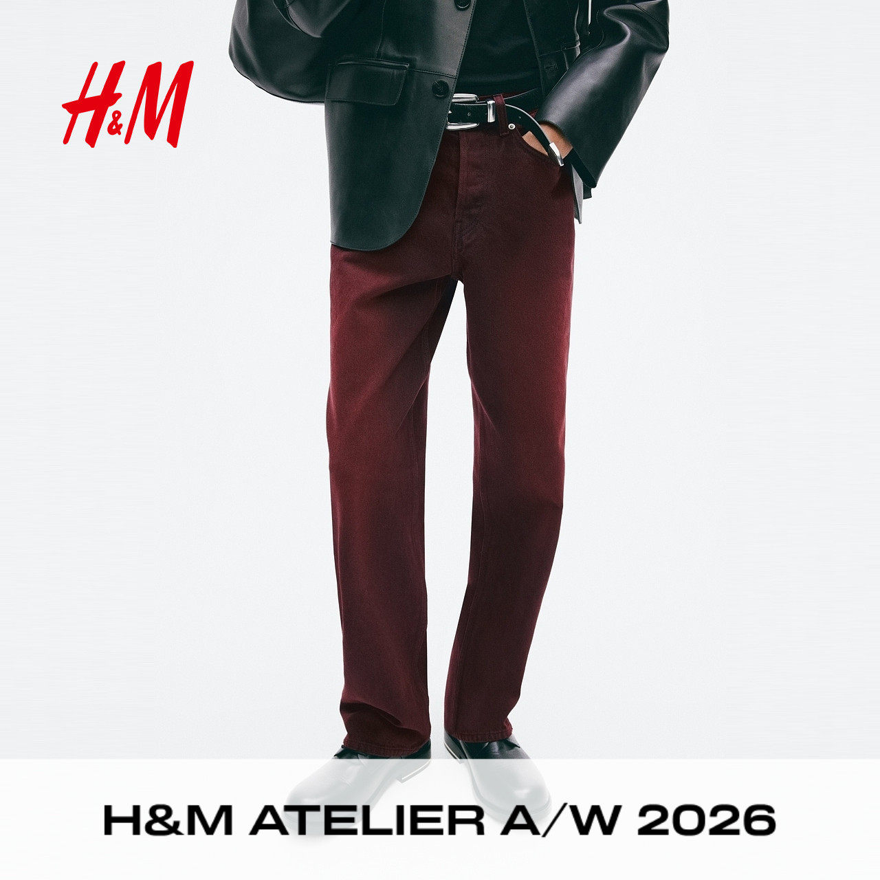 【Atelier】HM男装牛仔裤2026秋季新款中腰直筒长款裤子1353939