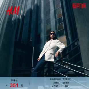 外套1290948 无领西装 HM春季 女装