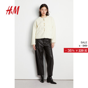 休闲休闲泰迪绒外套1268250 时尚 HM秋季 女装