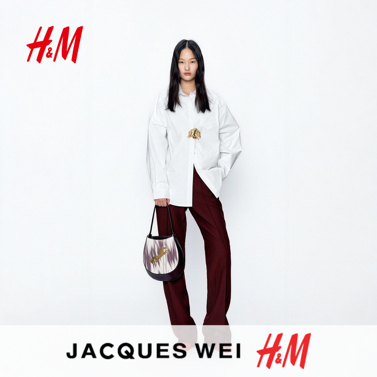 JACQUES WEI H&M女装衬衫2026春季新款金属装饰棉质衬衫1320580,女装/女士精品,衬衫,淘宝优惠券,粉丝福利购,淘宝优惠卷