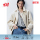 气质法式 HM女装 简约翻领长袖 时尚 短外套1266920 风衣冬季