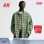 衬衫 男休闲版 2026春季 HM男装 新款 复古格子衬衫 潮流衫 1310164