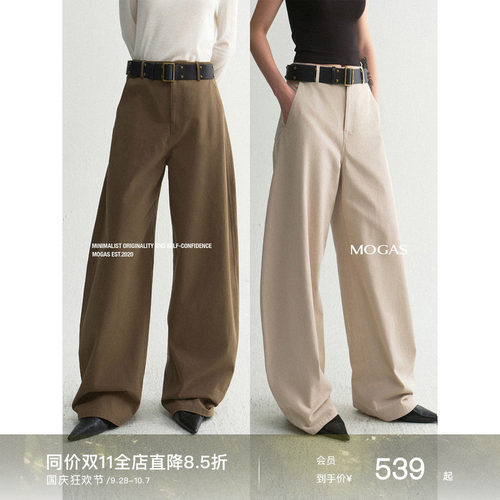 现货Mogas随性出街 100纯棉复古水洗美式Athflow弯刀牛仔裤女秋季