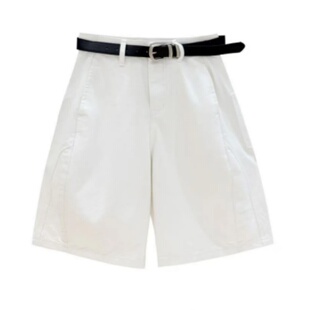 五分裤 3048 女款 高腰直筒牛仔短裤 宽松阔腿 「微风联想」夏季