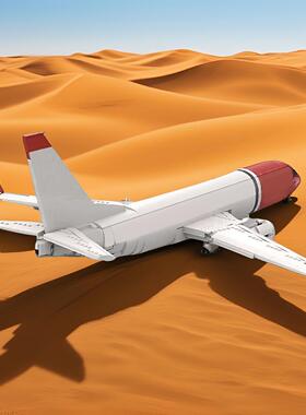 MOC-65055益智拼装积木挪威737-800飞机军事系列模型玩具套装摆件