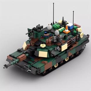 MOC-134913M1A2坦克模型军事系列益智男孩拼插小颗粒积木玩具摆件