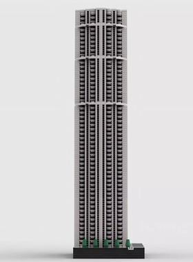 MOC-40524洛杉矶777塔1:650比例建筑模型益智男拼插积木礼物套装