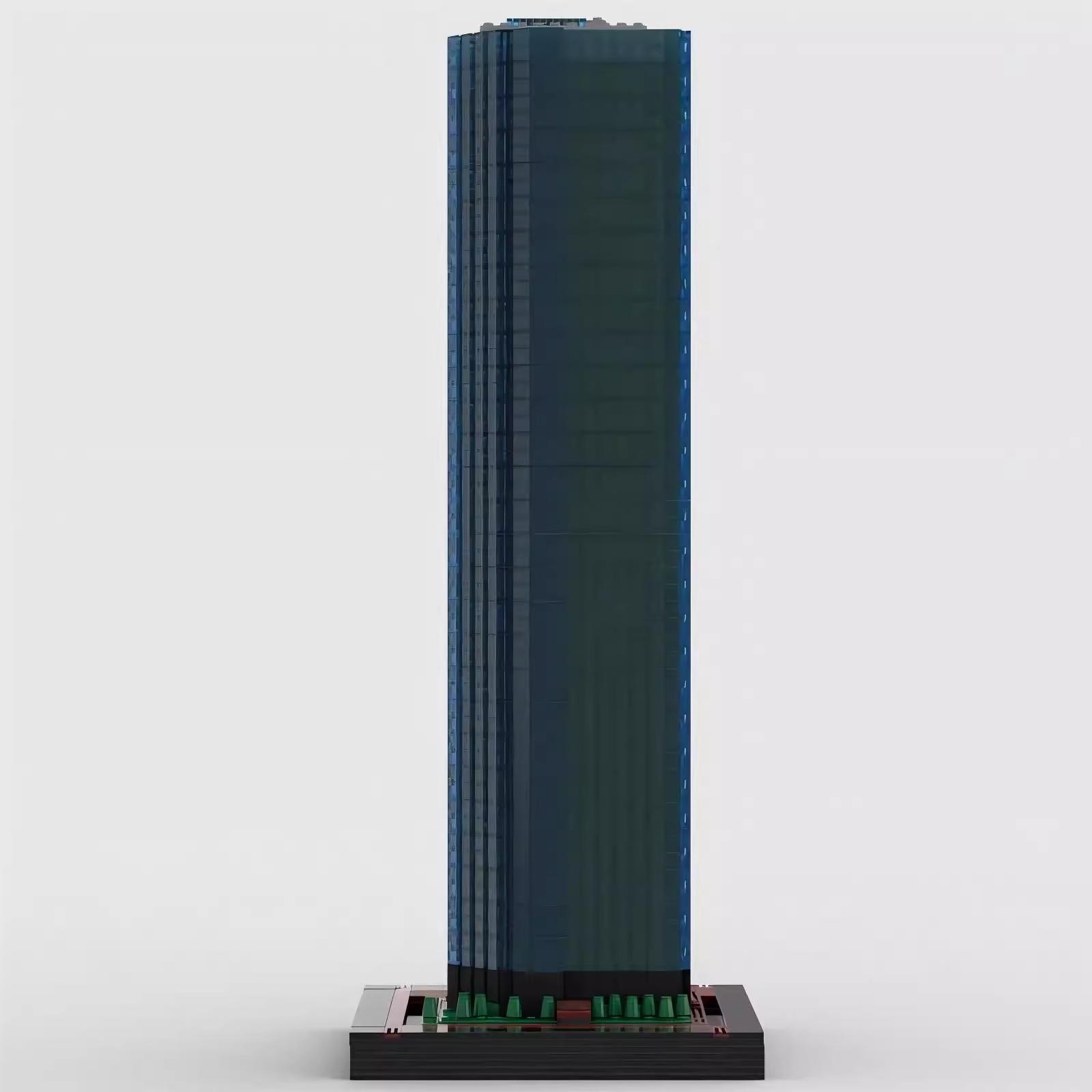 益智洛杉矶建筑模型拼插积木
