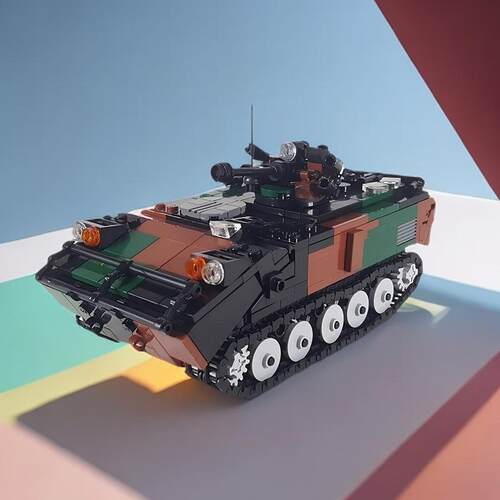 MOC-160660 法国步兵战车AMX 10P 益智拼装积木坦克模型玩具礼物