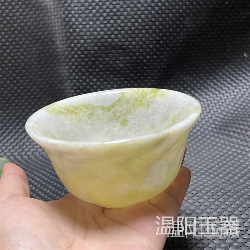天然蓝田玉玉石茶具茶壶盖碗茶杯养生玉碗会销玉器礼品工艺品摆件
