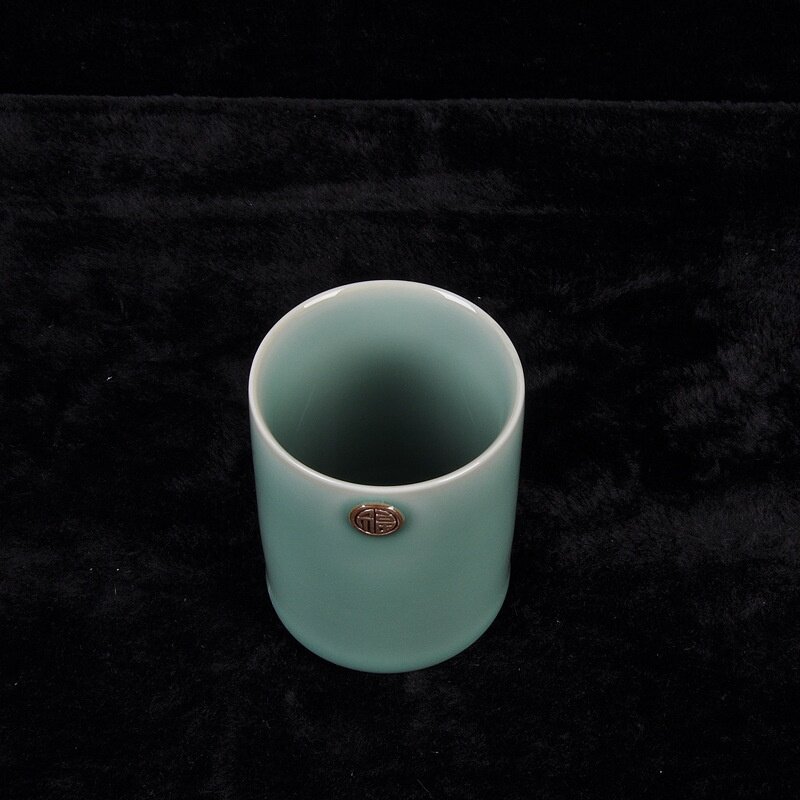 青瓷水杯家用套装家用客厅福字茶杯耐高温中式轻奢杯子200ml