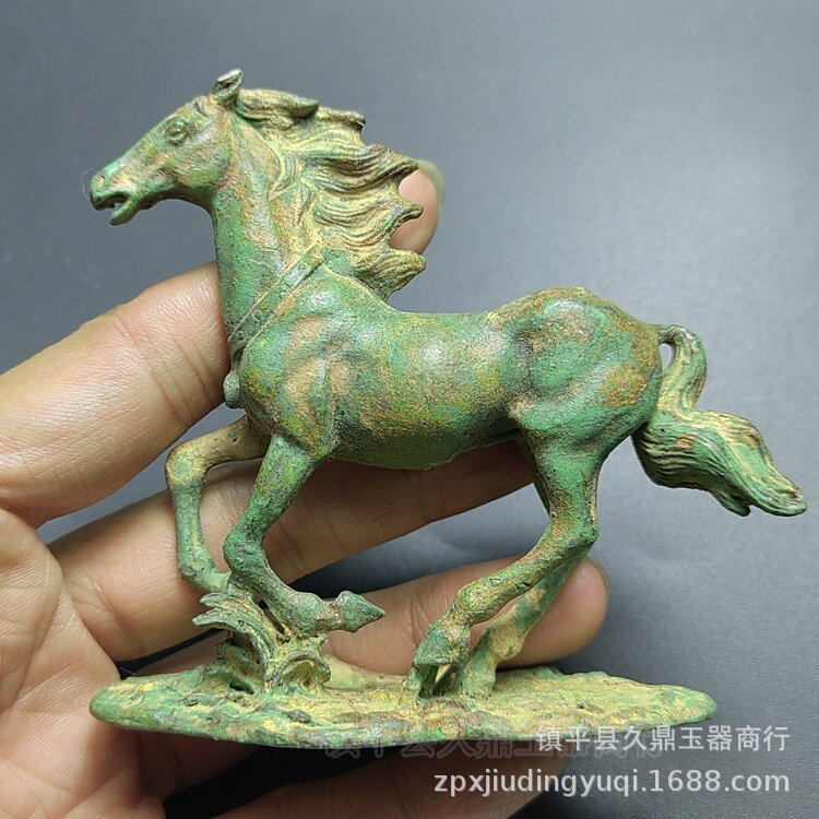 仿古青铜马小摆件批发 家居办公铜器小摆件做旧小马生肖马厂家