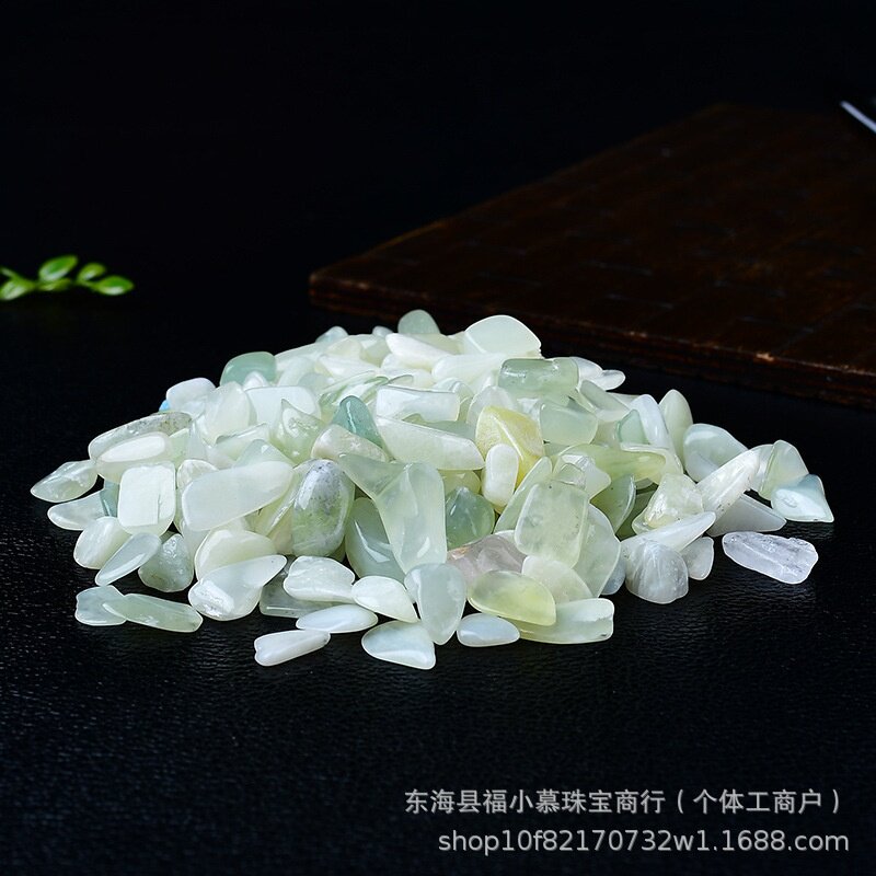 厂家天然岫玉水晶碎石小颗粒鱼缸铺垫花盆造景装饰石供佛用现