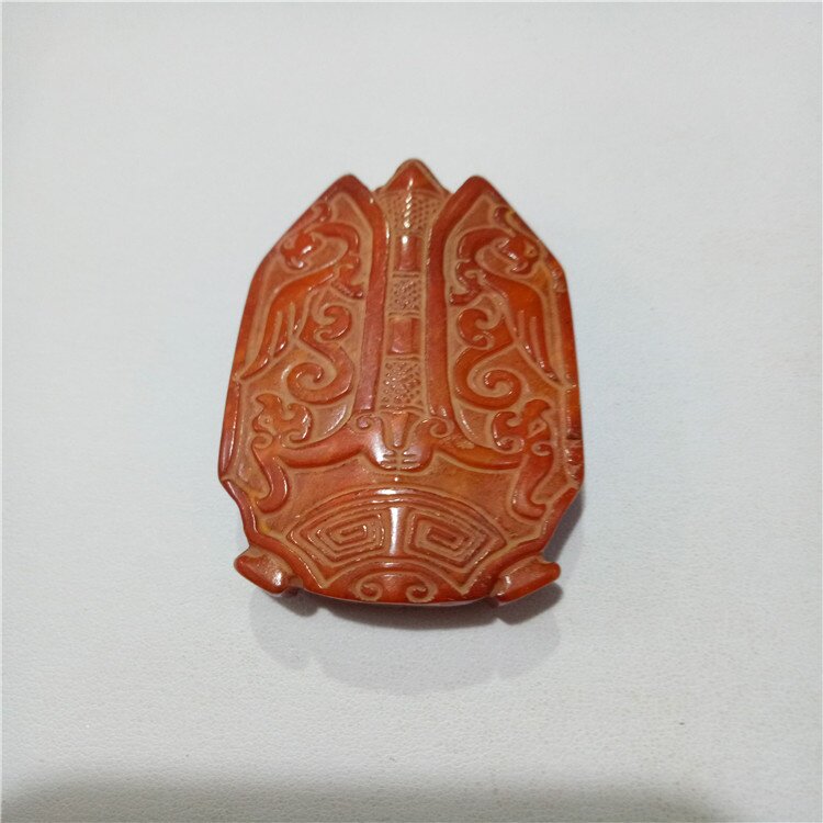 供应岫玉仿古做旧双面蝉吊坠岫玉挂件批发