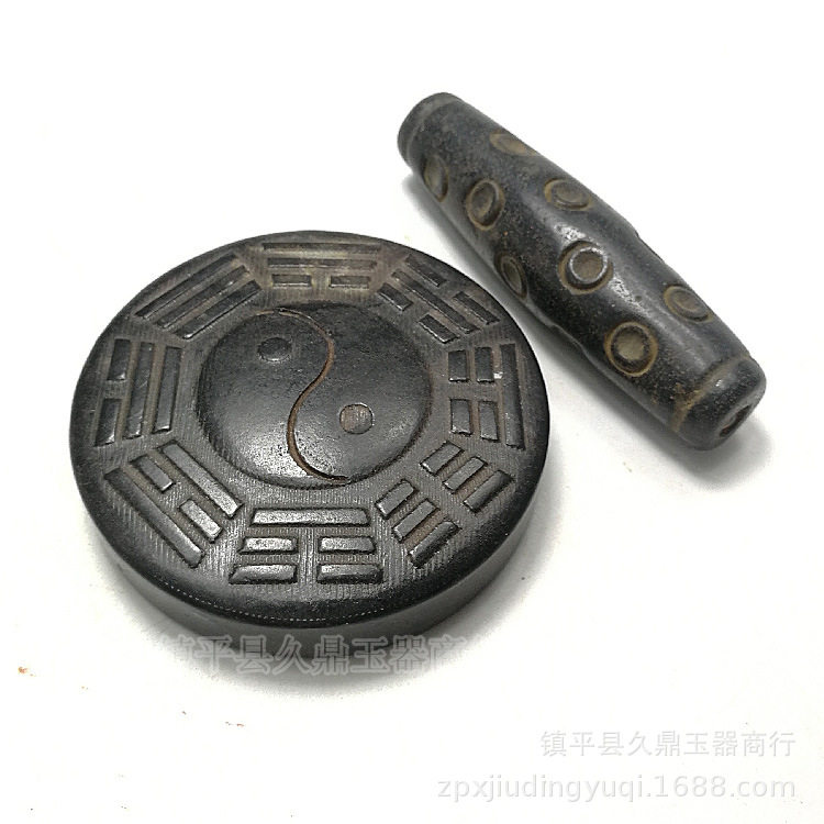 红山文化古玩玉器批发 古玩杂项仿古做旧黑铁陨石杂件把玩件批发