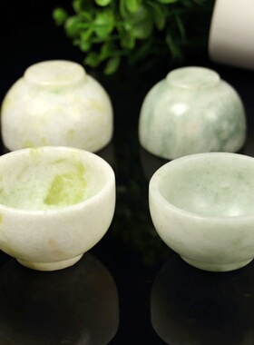天然玉石小茶碗蓝田玉南玉药石功夫茶杯十元模式玉器展会地摊