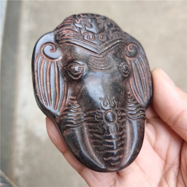 供应古玩杂项仿古做旧工艺品铁石吉祥象红山文化摆件批发