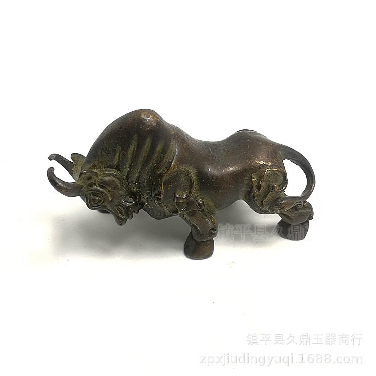 古玩铜器批发 牛铜器小摆件古玩杂项铜器收藏把玩件厂家批发