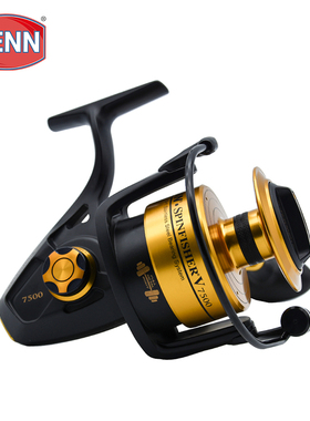 美国奔乐【SPINFISHER V】纺车轮PENN鱼轮 淡海水渔线轮 铁板拖钓